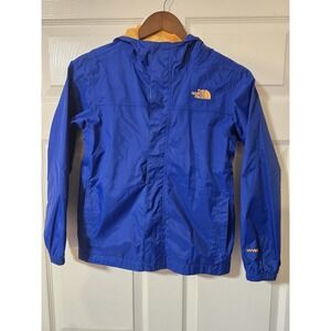 THE NORTH FACE HYVENT WINDBREAKER HOODED RAIN JACKET BLUE SIZE M / 10-12 BOYS